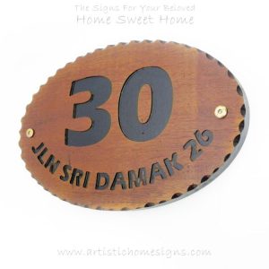 WDO-300 Wooden Sign Black Letters 30