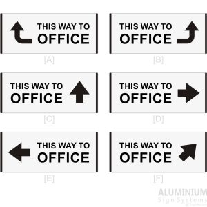 DOR-814 This Way To Office 3 Line Text