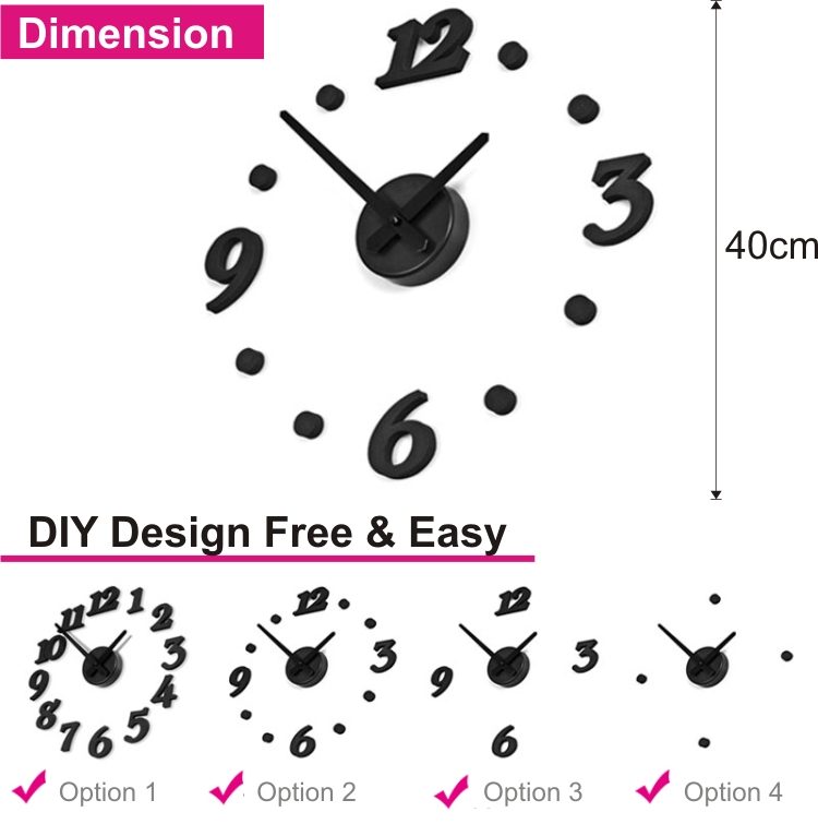 3D Bird & Butterfly Korean DIY Personalized Creative Wall Clock