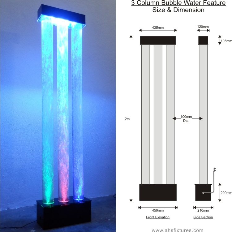 Three Column Bubble Tube