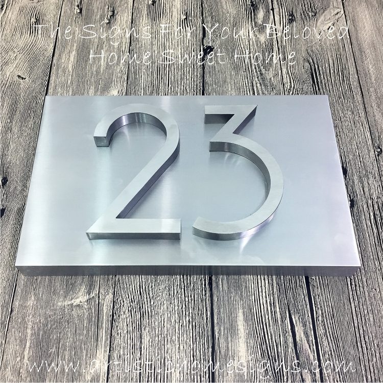 3D Numbers Address Sign Plaque 23