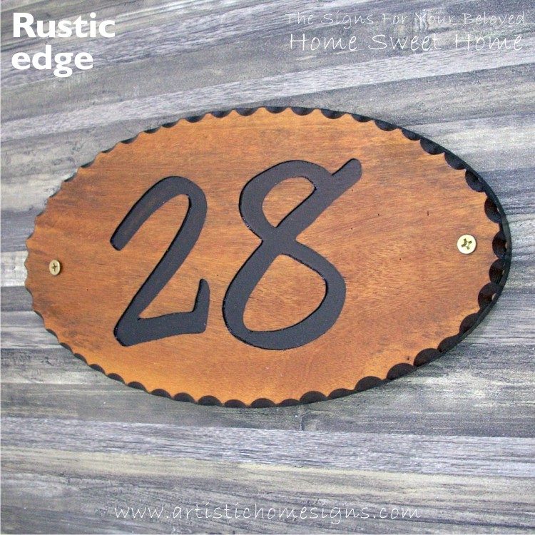 WDO-145 Wooden Sign Black Letters 28