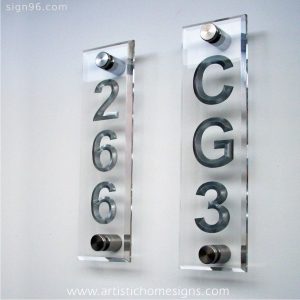 Crystal Clear Acrylic With Silver Letters