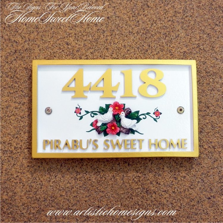 REC-001 Rectangle Artistic Home Signs Made In Malaysia