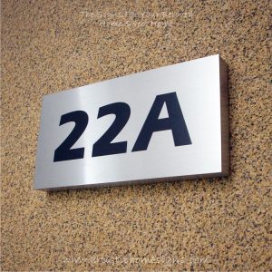 Rectangle Etching House Signs Black Letters 22A