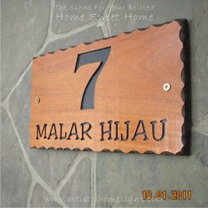 WDR-145 Rectangle Wooden House Sign 7