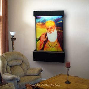 WWG-610 Guru Nanak Art Glass Wall Fountain