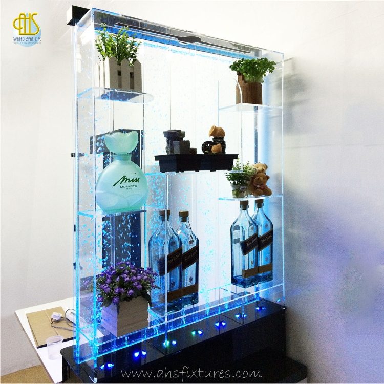 Mini-Bar-Collector-Shelves-Bubble-Water-Features-Decorative-Acrylic-Display