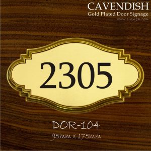 Cavendish Gold Plated Door Signage - DOR-104 Made In Malaysia