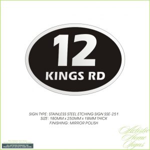 Stainless Steel Etching House Number Address Sign Made In Malaysia